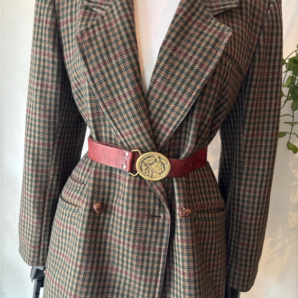 ISO Vintage Jil Sander Checkered Blazer in Brown and Red - Picture 3 of 4